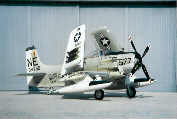 Skyraider with folded wings