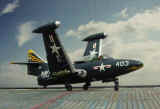 F9F-5 with folded wings